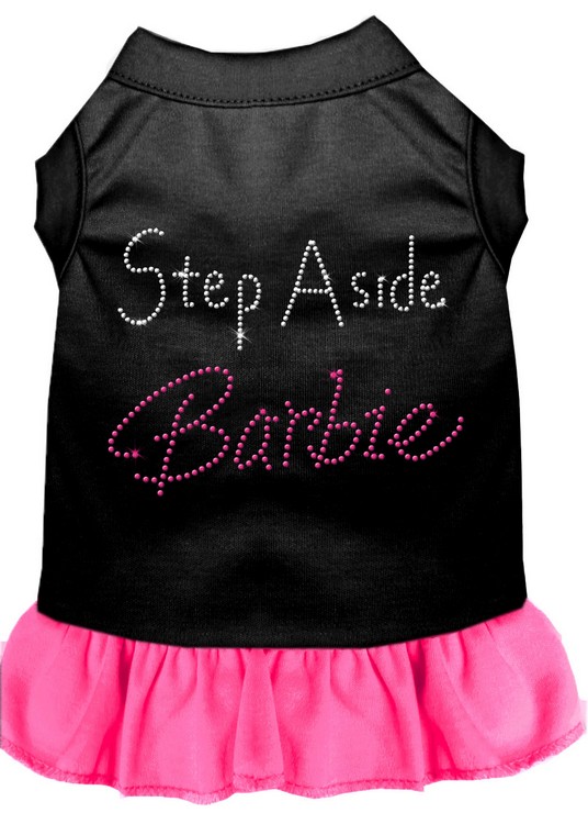 Step Aside Barbie Rhinestone Dress Bright Pink XS